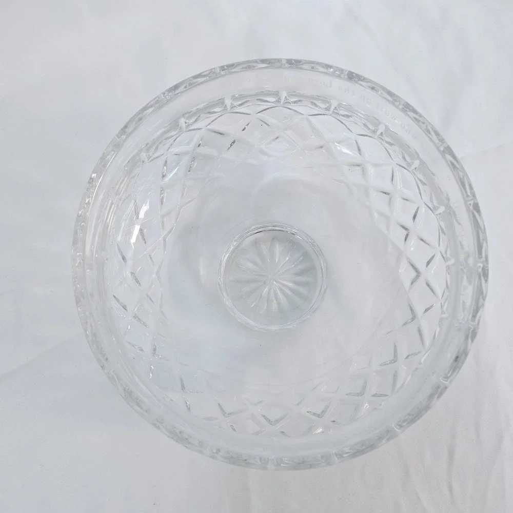 Hour Of Power Engraved Isaiah 40:31 Crystal Bowl NEW Vtg Crystal Cathedral 2000s
